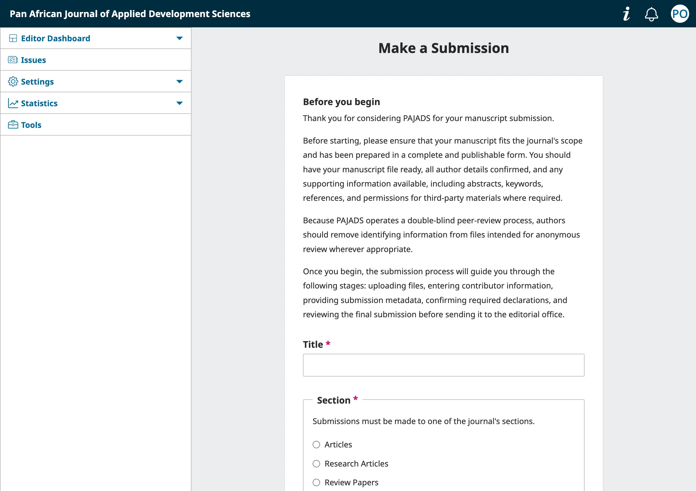Plateforme de revue academique PAID-ESA - Image 4