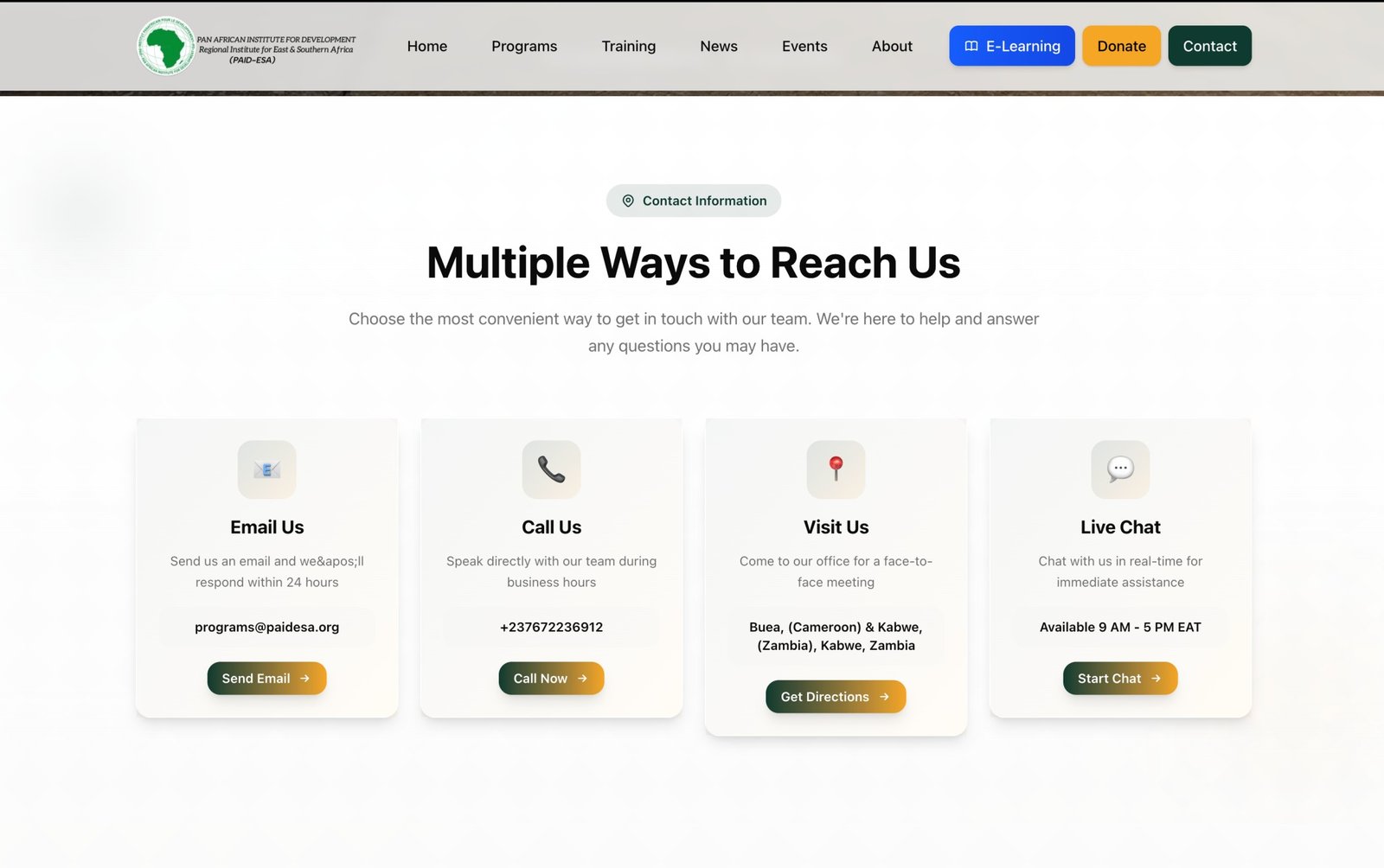 Site institutionnel de PAID-ESA - Image 5