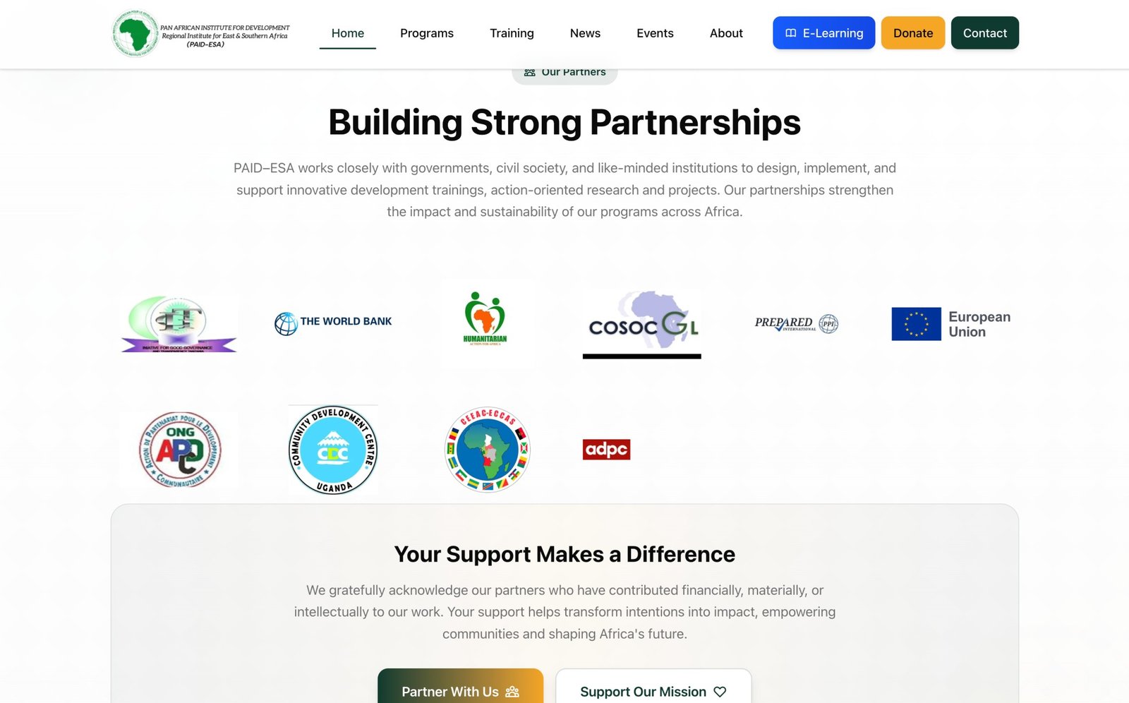 Site institutionnel de PAID-ESA - Image 6